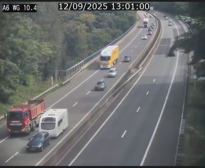 Traffic live webcam Luxembourg Mamer - A6 - BK 10.4 - direction Luxembourg/France/Allemagne
