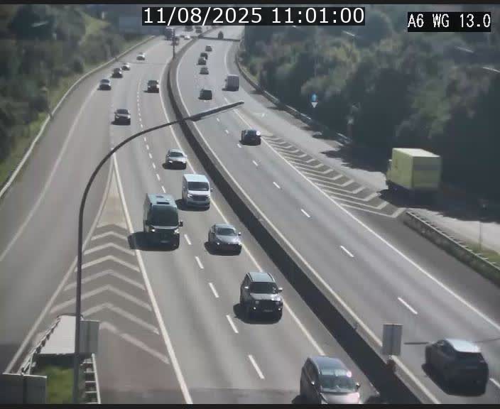 Traffic live webcam Luxembourg Mamer - A6 - BK 13 - direction Luxembourg/France/Allemagne