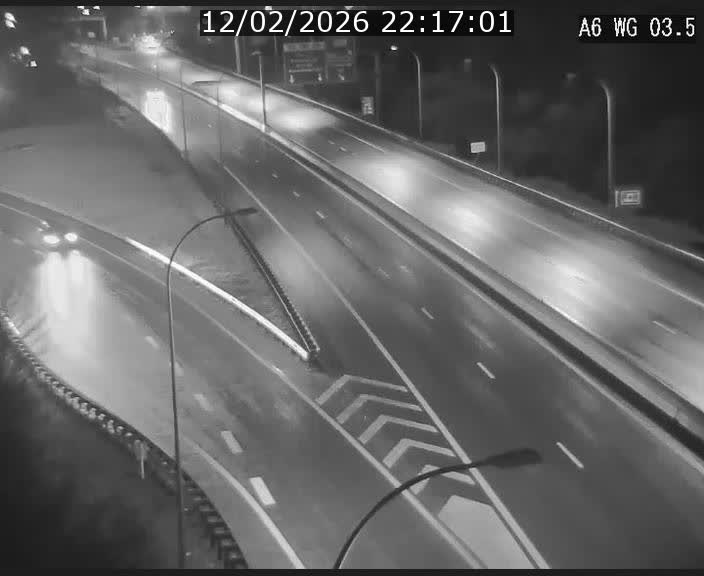 Traffic live webcam Luxembourg - Croix de Cessange - A6 - BK 3.5 - direction France/Allemagne