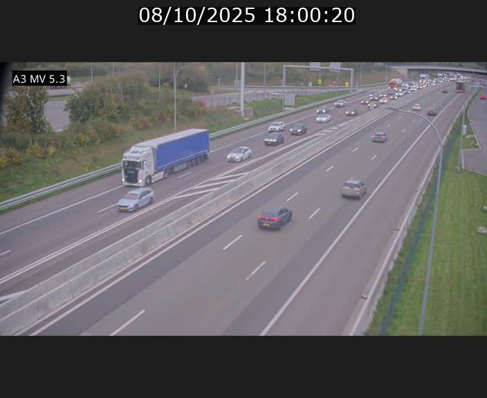Webcam à l'Aire de Berchem au Luxembourg sur l'A3. Vue orientée vers la France