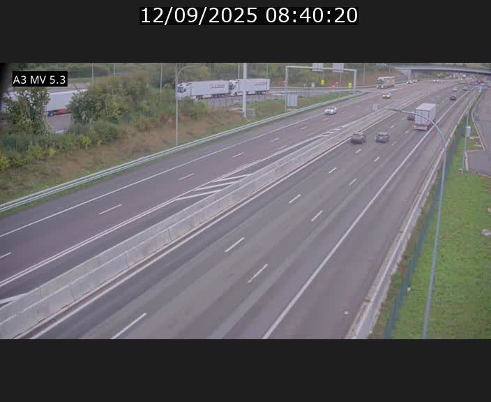 Webcam à l'Aire de Berchem au Luxembourg sur l'A3. Vue orientée vers la France