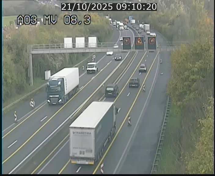 Webcam Autoroute après la Croix de Bettembourg en direction de Luxembourg sur l'A3