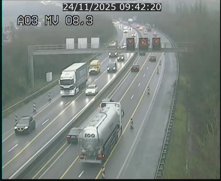 Webcam Autoroute après la Croix de Bettembourg en direction de Luxembourg sur l'A3