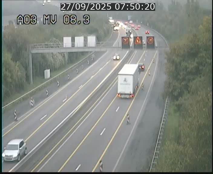 Webcam Autoroute après la Croix de Bettembourg en direction de Luxembourg sur l'A3