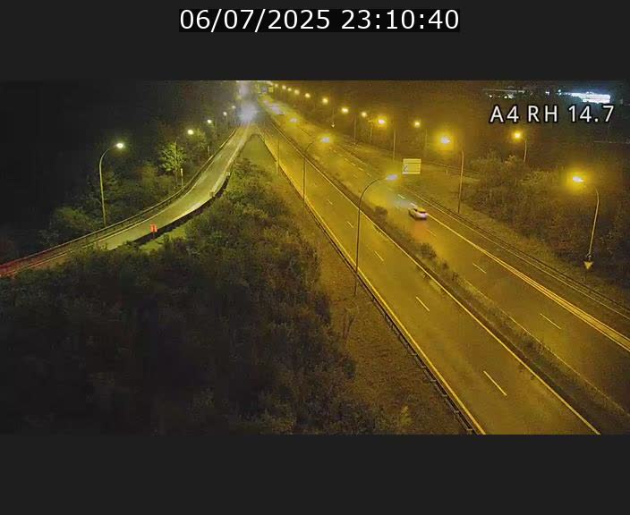 Traffic live webcam Luxembourg Jonction Lankelz - A4 - BK 14.7 - direction Luxembourg