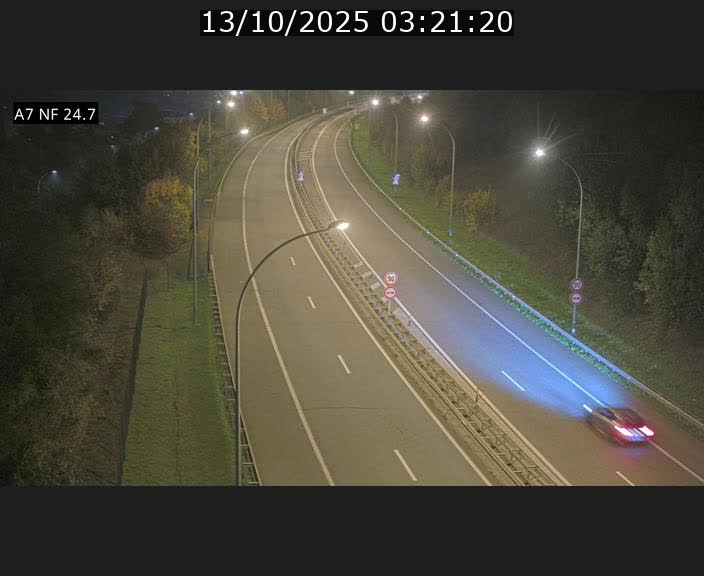 Caméra trafic Luxembourg - A7, Schieren direction Mersch