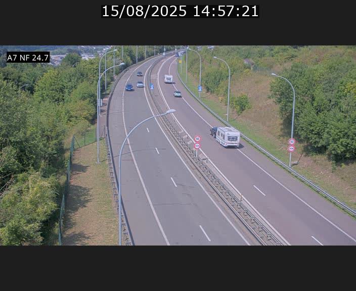 Caméra trafic Luxembourg - A7, Schieren direction Mersch