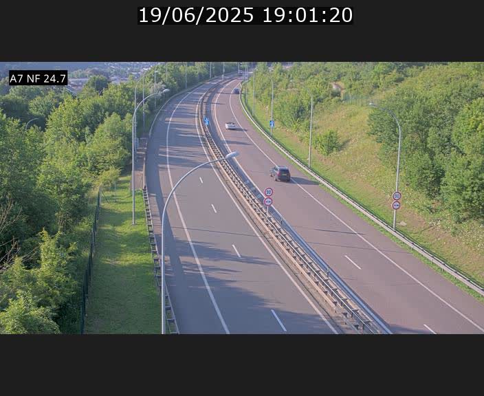 Caméra trafic Luxembourg - A7, Schieren direction Mersch