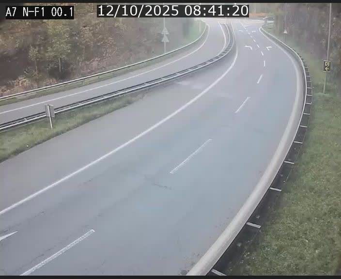Webcam autoroute Luxembourg A7 située dans la sortie 1 Waldhof, vers la N11, avant le Tunnel Stafelter