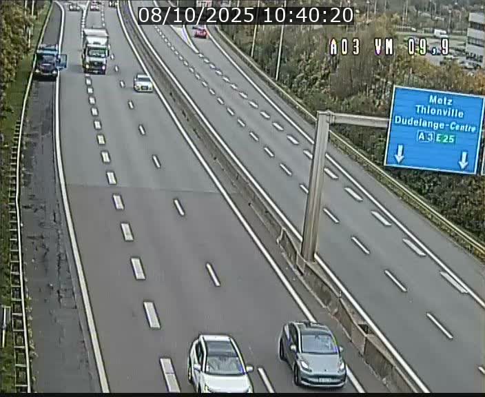 Webcam Autoroute à la Croix de Bettembourg - A3 - BK 9.9 - direction France