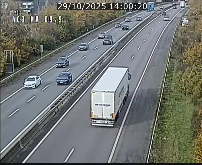 Webcam Autoroute à la Croix de Bettembourg - A3 - BK 9.9 - direction Luxembourg-Ville