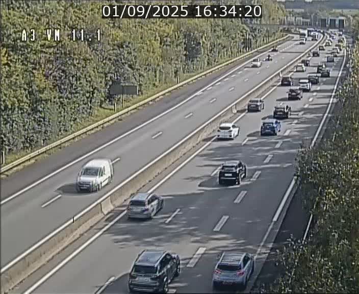 Webcam à la frontière franco-luxembourgeoise, avant la Croix de Bettembourg - BK 11.1 - direction Luxembourg-ville