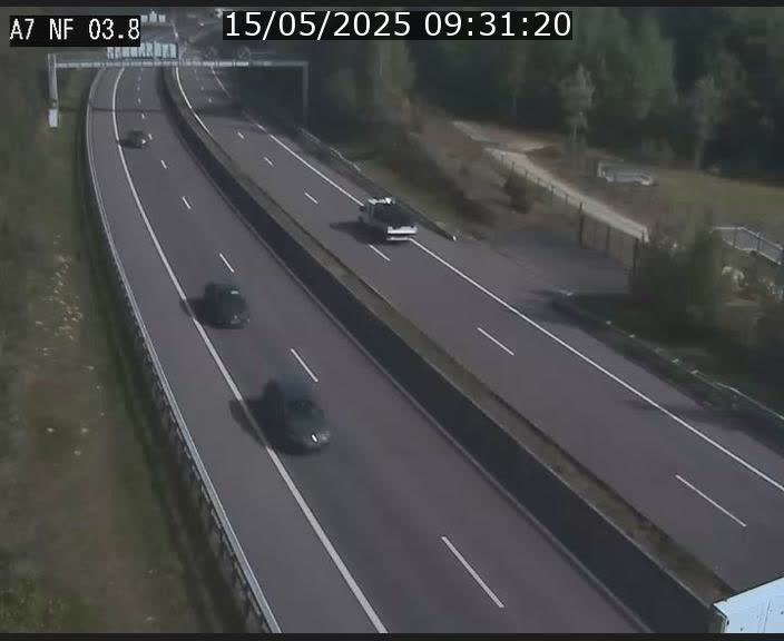 Webcam autoroute A7 au Luxembourg à la sortie du Tunnel Stafelter vers le Nord