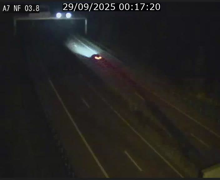 Webcam autoroute A7 au Luxembourg à la sortie du Tunnel Stafelter vers le Nord