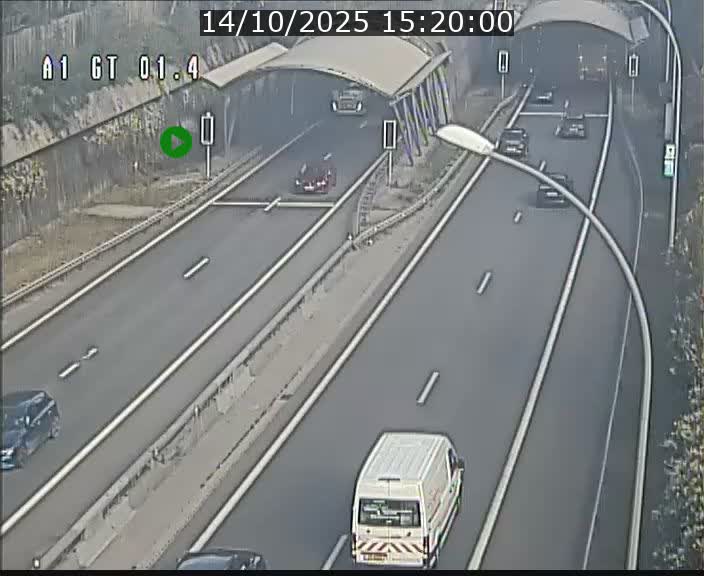 Traffic live webcam Luxembourg Hesperange - A1 direction Kirchberg - BK 1.4