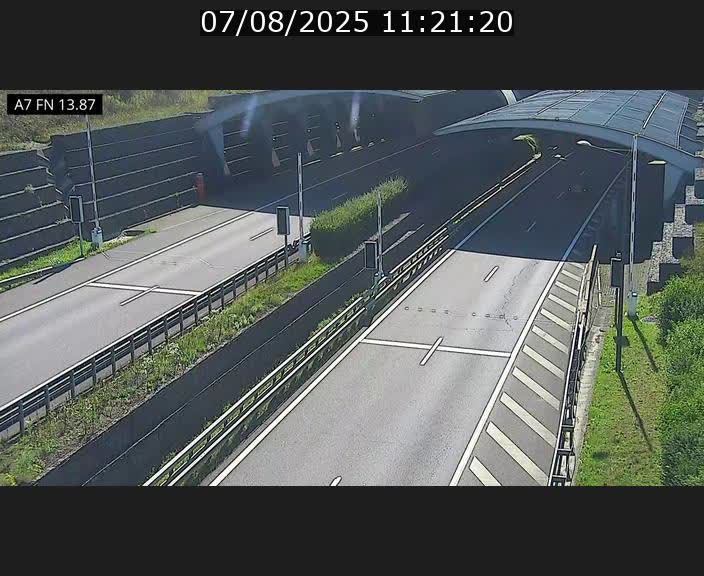 Caméra trafic Luxembourg - A7, Tunnel Gousselerbierg, entrée nord, direction Lorentzweiler