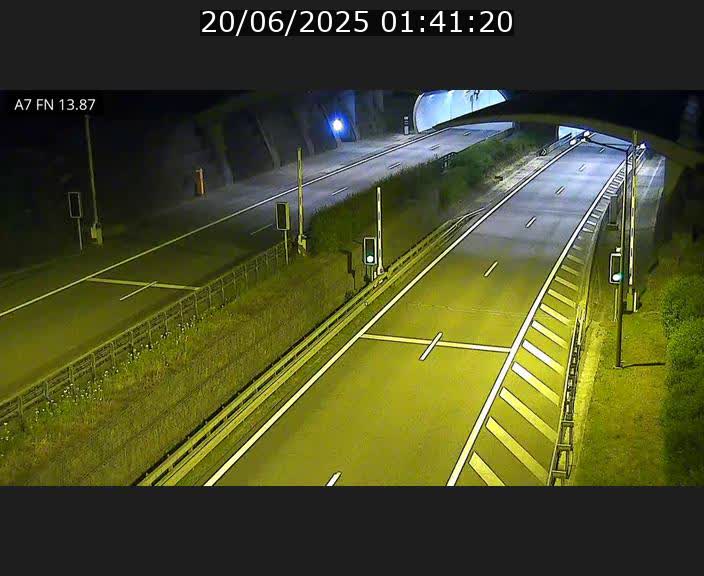 Caméra trafic Luxembourg - A7, Tunnel Gousselerbierg, entrée nord, direction Lorentzweiler