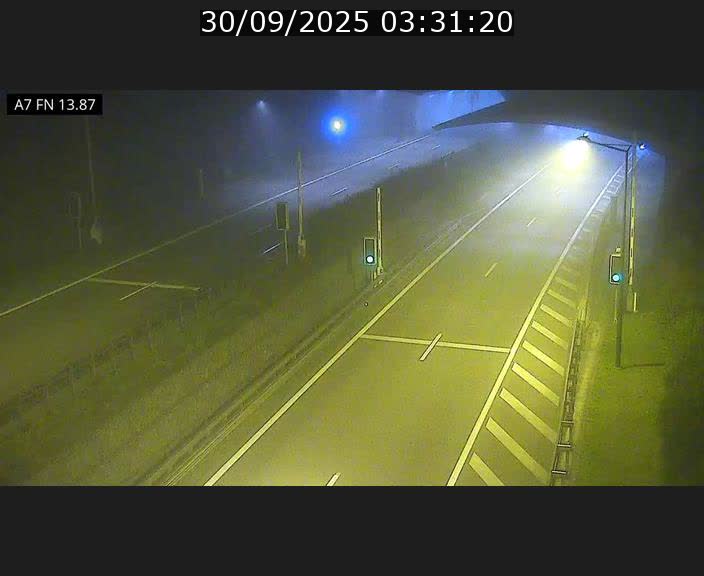 Caméra trafic Luxembourg - A7, Tunnel Gousselerbierg, entrée nord, direction Lorentzweiler