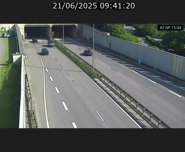 Caméra trafic Luxembourg - A7, Tunnel Mersch, entrée sud, direction Ettelbruck
