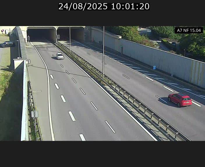 Caméra trafic Luxembourg - A7, Tunnel Mersch, entrée sud, direction Ettelbruck
