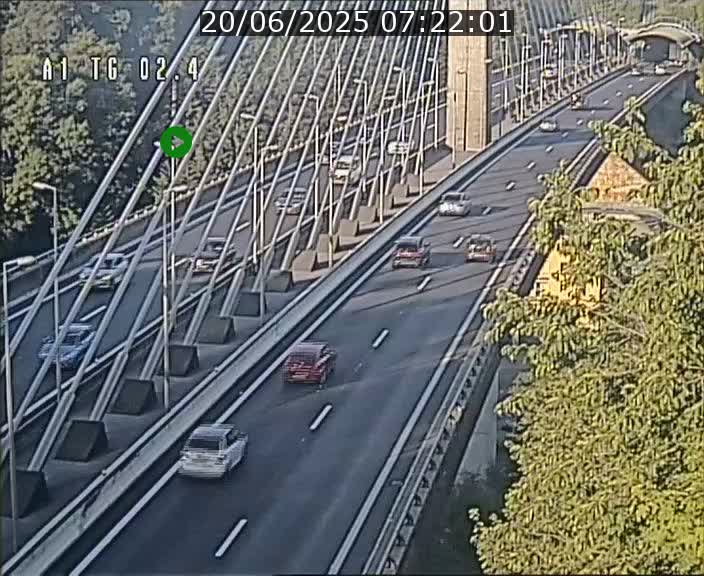 Traffic live webcam Luxembourg Sandweiler - A1 direction Luxembourg-ville - BK 2.4