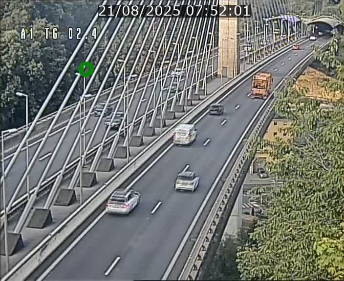 Traffic live webcam Luxembourg Sandweiler - A1 direction Luxembourg-ville - BK 2.4