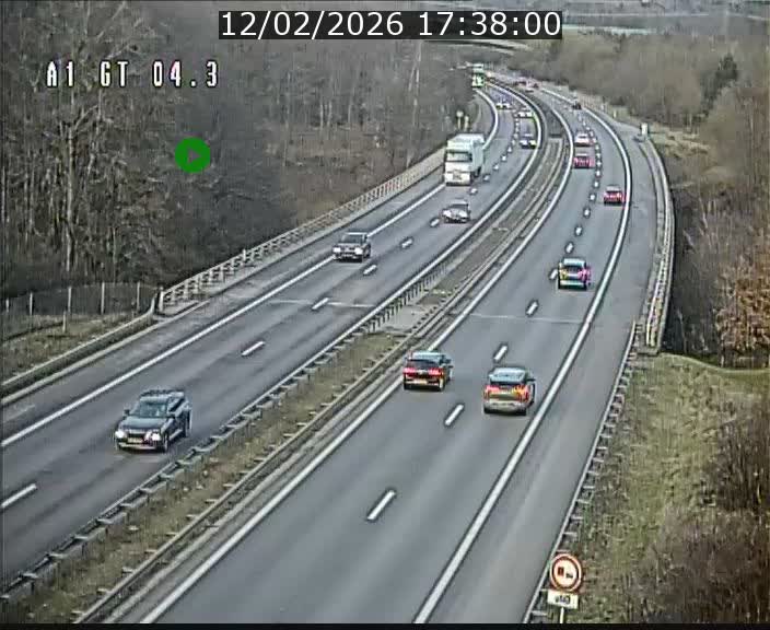 Traffic live webcam Luxembourg Itzig - A1 direction Sandweiler - BK 4.3