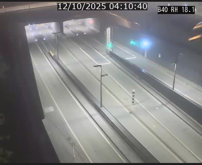 Webcam sur la route de contournement d'Esch-Belval avant le tunnel Central Gate au niveau de la porte de France et du radar fixe