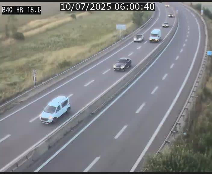 Webcam sur la route de liaison entre Micheville et Esch-Belval à la frontière entre le Luxembourg et la France. Vue orientée vers la Lorraine.
