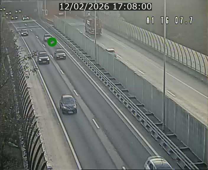 Traffic live webcam Luxembourg Kirchberg - A1 direction Luxembourg-ville - BK 7.7