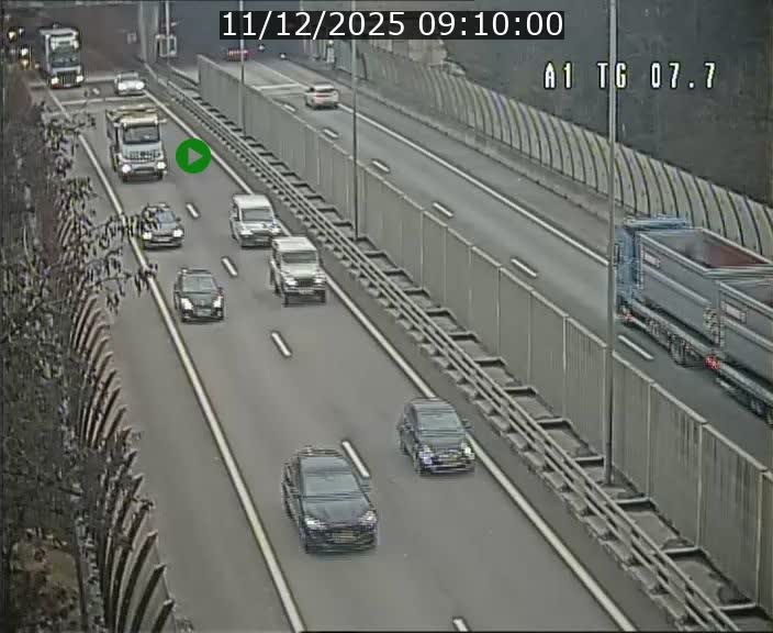 Traffic live webcam Luxembourg Kirchberg - A1 direction Luxembourg-ville - BK 7.7