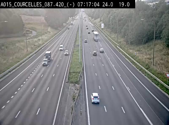 Webcam autoroute Belgique - Viesville - E42 direction Mons - BK 84.35