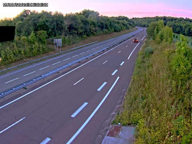 Webcam sur la N19 à Lyoffans. Vue orientée vers Vesoul