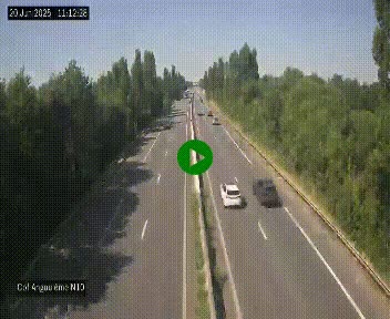 Webcam routière à la fin de la N10, en périphérique ouest d'Angouleme, proche de la jonction avec l'A10