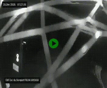 Webcam au col du Somport, côté français, sur la N134, dans les Pyrénées, en direction de l'Espagne, à 1632 mètres d'altitude