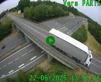 Clone of Caméra routière sur l'autoroute A20 au nord de Limoges, à la jonction avec la N520. Vue orientée vers Paris
