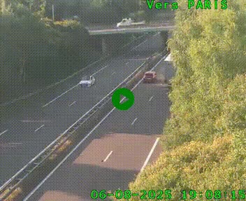 Caméra routière sur l'autoroute A20 au nord de Limoges, à la jonction avec la N520. Vue orientée vers Paris