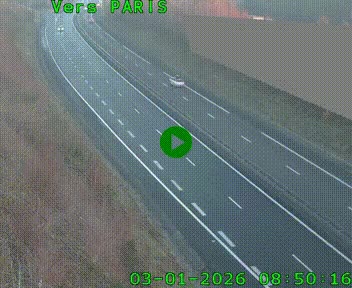 Caméra routière sur l'autoroute A20 à Saint-Pardoux-l'Ortigier, à la jonction avec l'A89. Vue orientée vers Paris