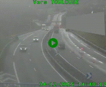 Caméra routière sur l'autoroute A20 à Noailles, en périphérie de Brive-la-Gaillarde. Vue orientée vers Toulouse