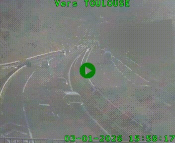 Caméra routière sur l'autoroute A20 à Noailles, en périphérie de Brive-la-Gaillarde. Vue orientée vers Toulouse