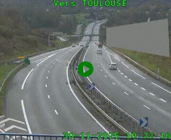 Caméra routière sur l'autoroute A20 à Noailles, en périphérie de Brive-la-Gaillarde. Vue orientée vers Toulouse
