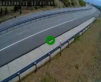 Caméra autoroutière France - A75, Engayresque, entre Millau et Séverac-le-Chateau, en direction de Montpellier