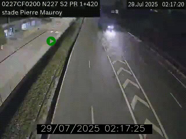 Webcam à hauteur du Stade Pierre Mauroy à Villeneuve d'Ascq sur la N227. Vue orientée vers Mons-en-Baroeul