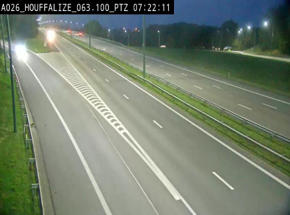 Caméra autoroute Belgique - Houffalize, E25 direction Liège