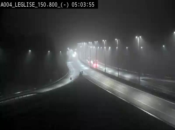 Webcam E411 dans la Côte de Léglise. Vue orientée vers Bruxelles