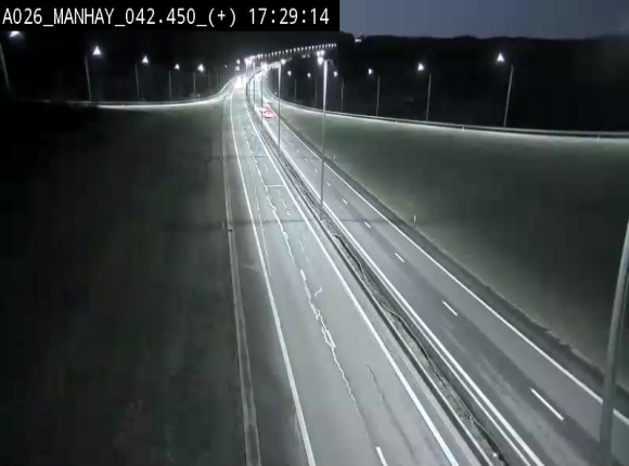 Webcam autoroute A26/E25 à hauteur de Manhay, à la jonction avec la N651 en direction de Luxembourg - BK 42.4