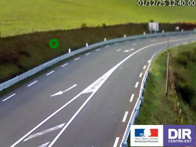 Webcam sur le col Pin Bouchain, vue orientée vers Roanne, en provenance de Lyon sur la nationale 7 (N7)