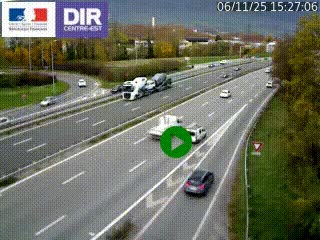 Webcam sur la Nationale 201 à hauteur de la sortie Chambéry-Nord, avant à la jonction entre l'A41 et l'A43, en direction de Lyon