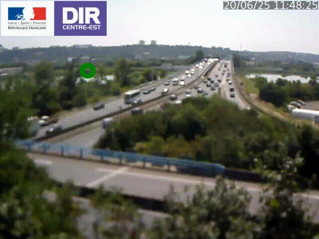 Webcam autoroute sur A450 à Pierre-Bénite en direction de Lyon et de l'autoroute A7