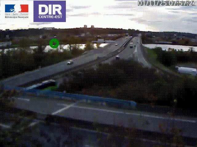 Webcam autoroute sur A450 à Pierre-Bénite en direction de Lyon et de l'autoroute A7